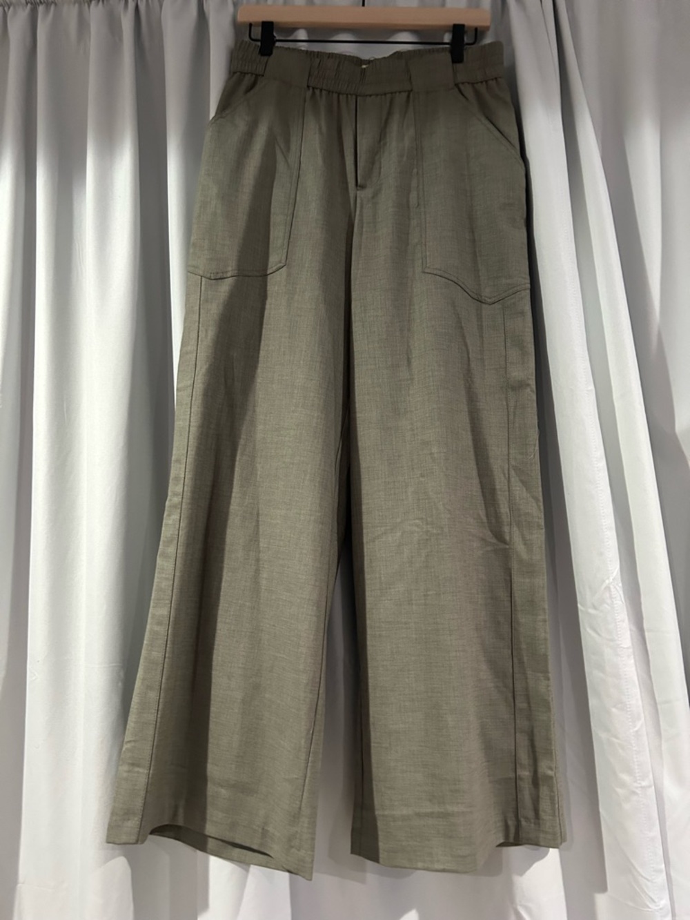 Democracy Olive Green Wide-Leg Chinos